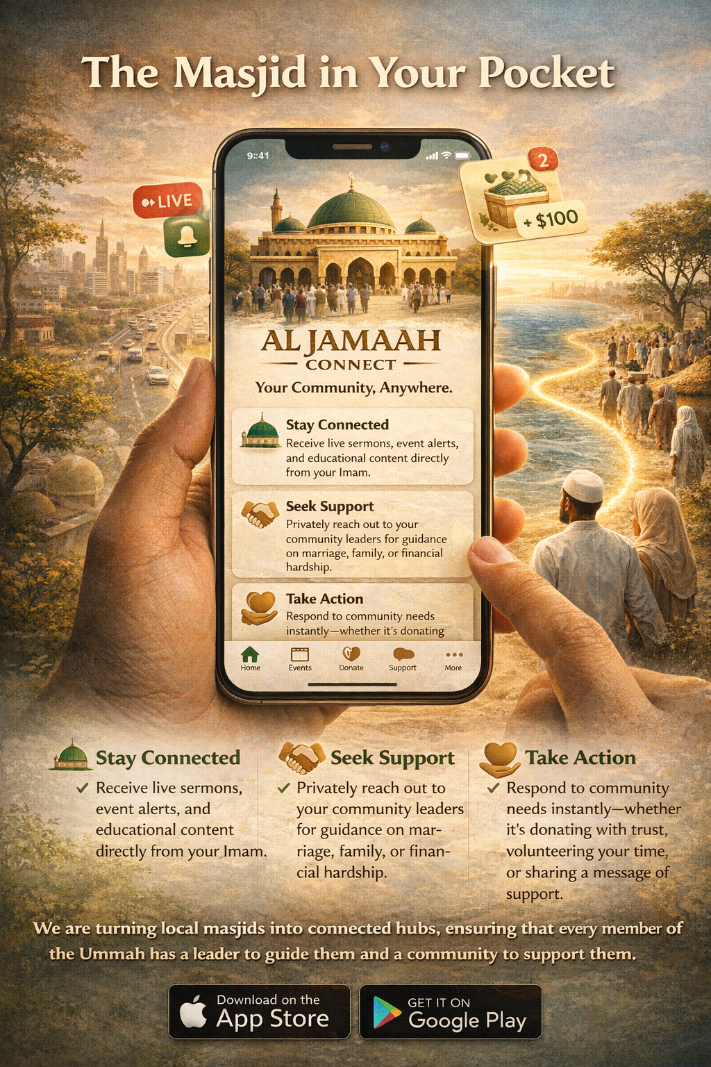 Al Jama ah Connect: Your Community, Anywhere.